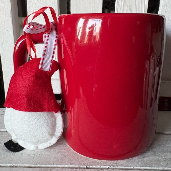 Rae Dunn Red 'Let It Snow' Mug with Snowman Ornament - Picture 3 of 3